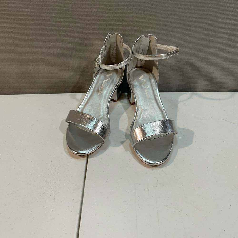Nina Party Shoes Silver Kids Dress Shoes